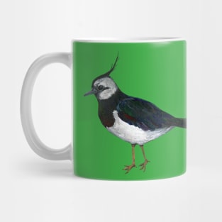 An acrylic painting of a Northern lapwing Mug